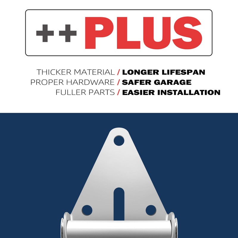 XiKe 2" Nylon Garage Door Roller 4" Stem and Hinges