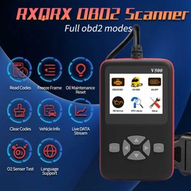 RXQRX V500 OBD2 Scanner, Automotive OBD II Scanner Fault Diagnosis, Vehicle Code Reader for Check Engine Light, Adapt to OBD2 Protocol Models