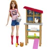 Barbie Chicken Farmer Doll Playset: Red-Haired Doll with Henhouse, 3 Chickens, 2 Chicks, and More - A Career-Themed Toy for Kids Ages 3 to 7