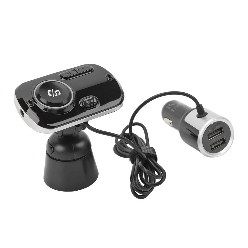 Bluetooth Transmitter 2 USB Port Black Fast Charging Smart Detection
