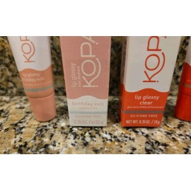 Kopari Lip Glossy BIRTHDAY SUIT & CLEAR GLOSSY Full Sz 0.35 oz EaNew FREE SHIP