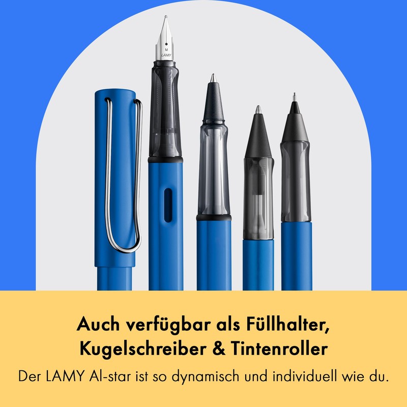 Lamy AL-star oceanblue mechanical pencil - lightweight pencil with transparent,
