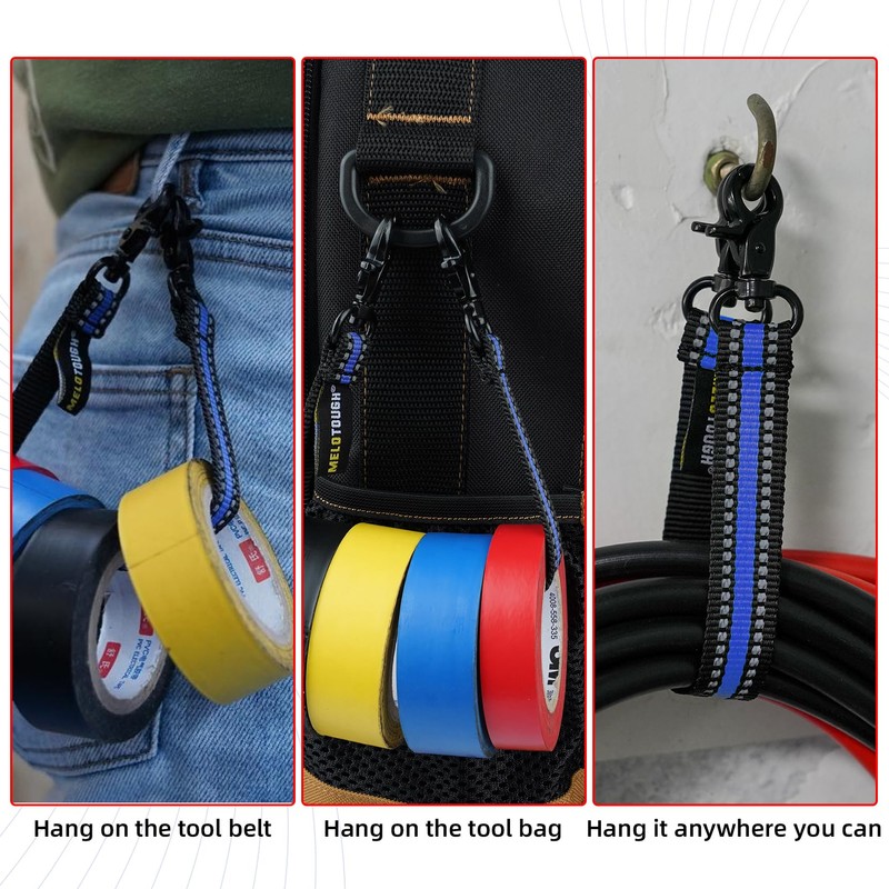MELOTOUGH Tape Thong Electrical Tape Holder with Trigger Snap Hook