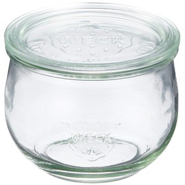 WECK WE-744 Tulip Shape Glass Storage Container, 16.9 fl oz (500 ml)