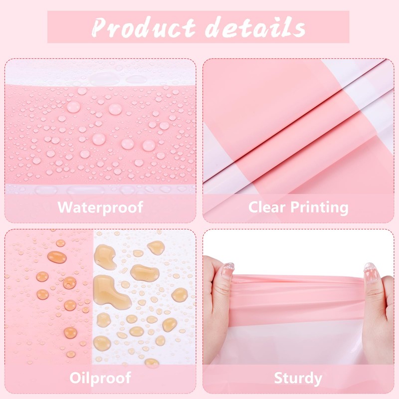 Kesfey 5 Packs Pink and White Vertical Striped Tablecloth 54
