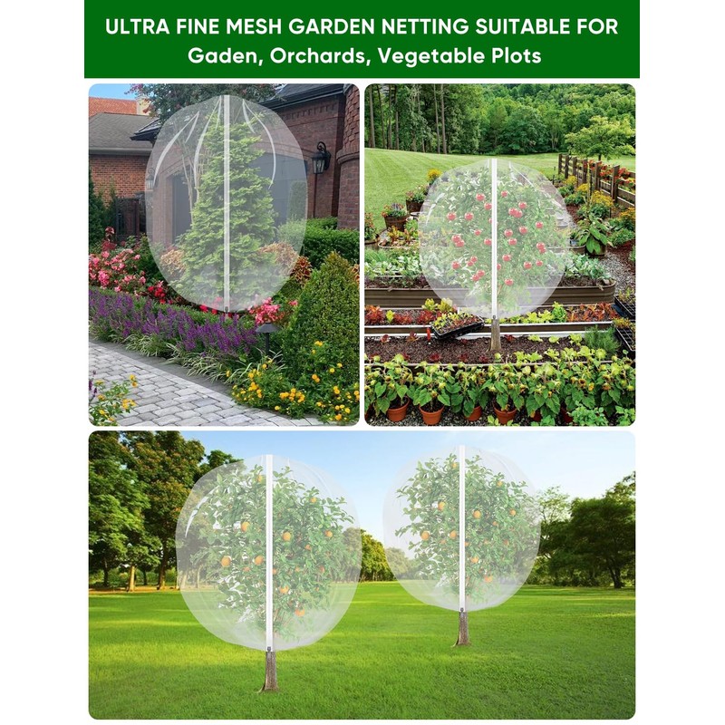 Fruit Tree Netting for Cicadas - with Zipper 2 Pcs