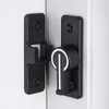 Wocoe Barn Door Latches,Black(Luminous) 90 Degree Gate Lock,Flip Gate Latches