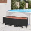 vidaXL Spa/Hot Tub Step, Powder-Coated Steel Frame, Eucalyptus Tropical Hardwood,