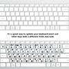 2Pcs Russian Keyboard Stickers for PC Computer Mac Laptop Desktop