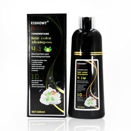 Kit De Shampoo con Tinte y Esencia De Hierbas Cubre Canas color NEGRO 4in1. Cubre tus canas con ingredientes Naturales al mismo tiempo que restauras y