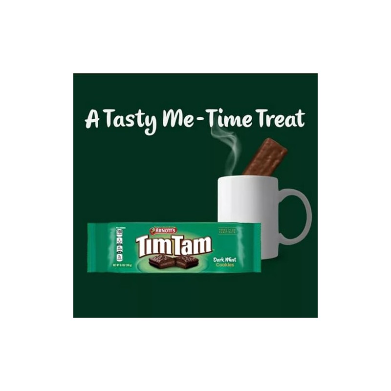 Tim Tam Delicious DARK MINT Biscuit Cookies (Pack of 4