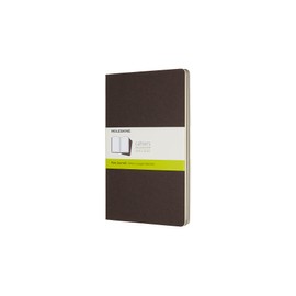 Moleskine CH018P2 Large Plain Cahier Journal - Coffee Brown (Pack of 3)