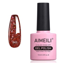 AIMEILI Gel Nail Polish Soak Off U V Hema Free Gel Polish for Nail Art Manicure Salon DIY Home - 643 10ml