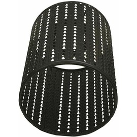 DC VOLTAGE 2 Pack of Industrial Metal Bulb Guard Drum Shaped Lampshades for Ceiling Pendant Lights, Indoor Easy Fit Wire Cages for Kitchen, Hallways (Black S3)