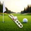 SquarezhenBo Silver Durable Golf Sports Ball Fork Pivot Divot Repair
