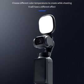 Yosoo Health Gear Video LED Light Fit Osmo 3 2 1, Modos de Color Ajustables, 5 Luz Fría, 4 Cálida, Vlog Selfie con Soporte