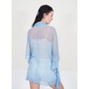 Women's Crochet Stretch Lace Fish Net Medium Length Maternity Cascade