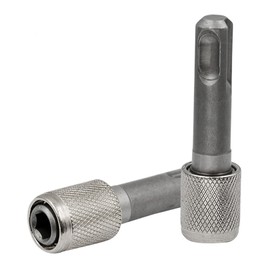 SDS Plus Adapter, 6.35 mm Hexagonal SDS Bit Holder Adapter, Drill Chuck Holder, Keyless Chuck for Impact Drills, Hammer Drills, Earth Drills, Industrial Applications, Drill Machine, Pack of 2