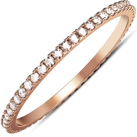 2-Pack 14K Gold Plated Stacking Rings for Oura Ring Gen 4/Oura Gen 3, Cubic Zirconia Simulated Diamond Oura Ring Stack for Women