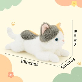 Wanwu World Kitten Plush Toy, Premium Cat Stuffed Animal, 13.5” (Colored-13.8n)