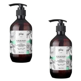 [Flu] Flu Scrub Body Wash Grapefruit Peach 500g x 2 Moisturizing Nutrition Moist Smooth Body Care Gift / [플루] 플루 스크럽 바디워시 자몽 피치 500g x 2 보습 영양 촉촉한 매끈한 바디케어 선물