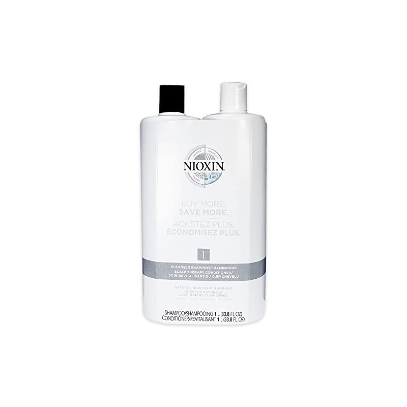 Nioxin System 1 Cleanser and Scalp Therapy Conditioner, 33.79 Ounce