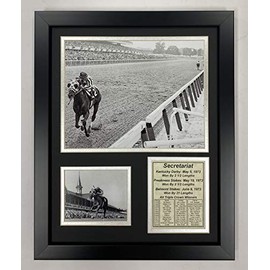 Championsip Racehorse Collectible Memorabilia | Triple Crown Racehorses | Framed Photo Collages | 12"x15" (Secretariat)