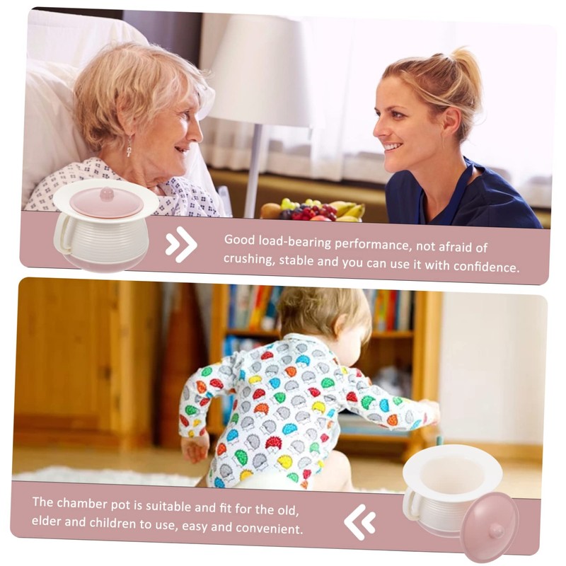 CIYODO 1set Portable Chamber Pot Lid Lightweight Spittoon for Home