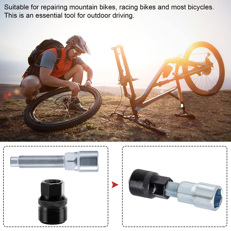 GKZB Bicycle Cassette Removal Tool Bicycle Chain Whip with Crank