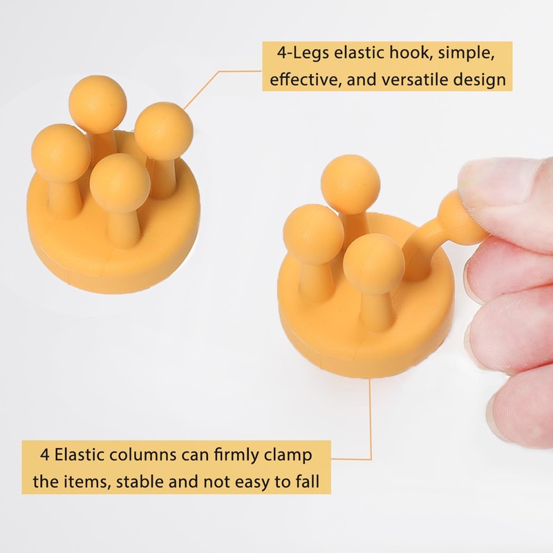 Razor Holder Shaver Hook Hanger Stand - 4Pcs Silicone Toothbrush