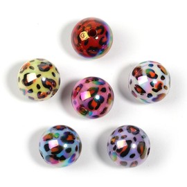 【B90】Qty 100 DIY accessories Straight hole hair ball loose bead Teddy ball big hole bead mobile phone chain decorative chain beaded:_Beads WQ583012 16mm 50PCS