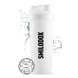 SMILODOX Protein Shaker 700 ml - BPA-Free Premium Protein Shaker, Lifelong Shelf Life - with Stainless Steel Ball for Creamy, Lump-free Shakes - Shaker for Protein Shakes