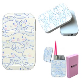 NIVEK Kulomi Lighter Kitty KT Torch Lighter Pink Flame Pocket Refillable Kawaii Cute Windproof Flame (Cat, Rabbit, Melody, Duffy) (A29-Cinnamon)