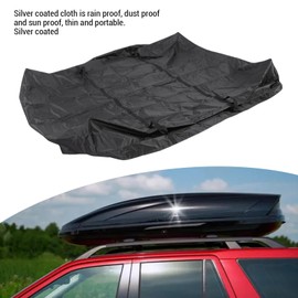 Car Top Rack Cover, Rooftop Top Cargos Carrier Cover 420D Silver Coated Oxford Fabric for All Cars, Rainproof Dust Proof Luggage Rack Covering for Outdoor Travel