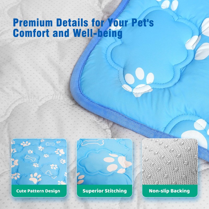 Dog Cooling Mat, Extra Large Cooling Dog Bed Mat for