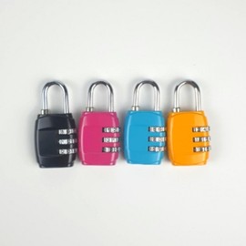 3-Digit Combination Padlock for School, Library, Personal Lockers Pink Lock 2ea
