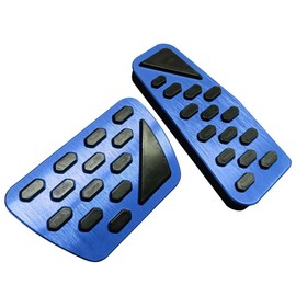SAUWU 2-Pcs Non-Slip Foot Pedals Pads Auto Aluminum Pedal Covers for Jeep Wrangler JL/JLU 2018 2019 2020 2021 2022 2023 2024 2025,for 2020 2021 2022 2023 2024 2025 Gladiator JT,Blue