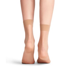 FALKE Women Seidenglatt 15 denier socks, 1 pair, UK size 5.5-8 (EU 39-42), Beige, polyamide mix - Sheer ankle socks with subtle sheen, sensitive top band