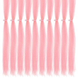PATIKIL Crystal Flash Fly Fishing Line, 10 Pack Sparkle Fly Tying Material Kit Holographic Dry Flies Thread Supplies for Making Fishing Hook Lure Flies, Pearlescent Pink