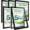 VAIIGO Acrylic Sign Holder 8.5x11 Wall Mount - 5 Pack
