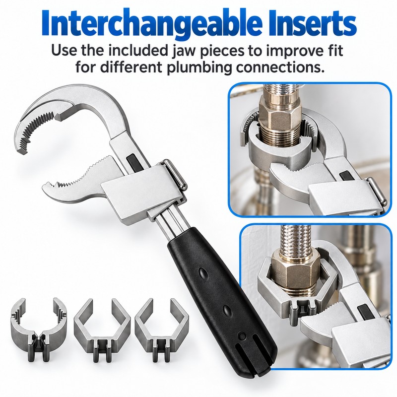 Adjustable Sink Wrench for Plumbing Repair – Multipurpose Hand Spanner