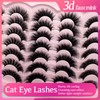 etokdos Mink Lashes Fluffy Natural Cat Eye Strip Lashes Pack
