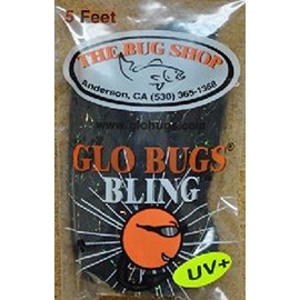 Glo Bugs Bling Yarn, 5', 5/16" Diameter, Black