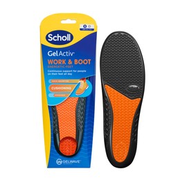 Scholl GelActiv Work & Boot Insoles for Women, All Day Comfort at Work, Shock Absorption and Comfort Cushioning with GelWave Technology, UK Size 3.5-7.5