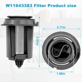 W11643383 Dishwasher Circulation Pump Filter Replaces the W11108699, Compatible with Whirlpool Maytag KitchenAid, Applicable to MDB4949SKB0, KDFM404KBS0, KDTM404KBS0, MDB4949SKB0 Etc