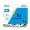 KMC Unisex's K1 Narrow Chain, Silver, 100 Link