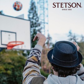 Stetson Pork Pie Sustainable Denim - Cotton and Ramie Hat - 100% Cotton Lining - Made in Italy - Spring/Summer, denim