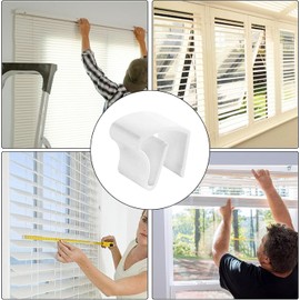 Blinds Clamp Holder, Pack of 8 Blinds Clamp Holder, Universal Plastic Clamp Holder for Aluminium Blinds, Mounting without Screws and Drilling