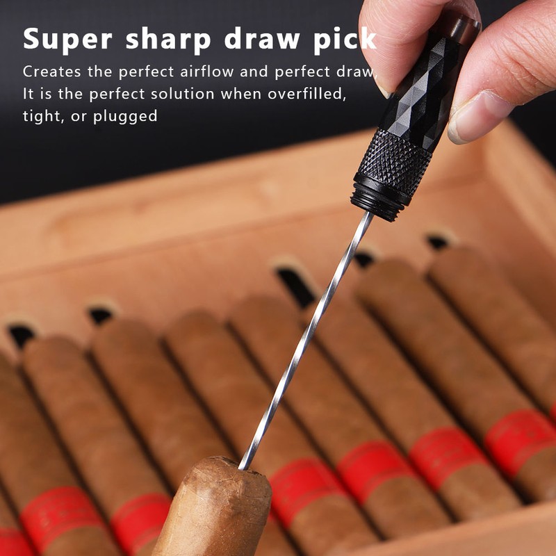 KEENSUN 2-in-1 Cigar Draw Enhancer & 9mm Punch Cutter |