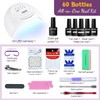 JODSONE Gel Nail Polish Kit 60 PCS with U V